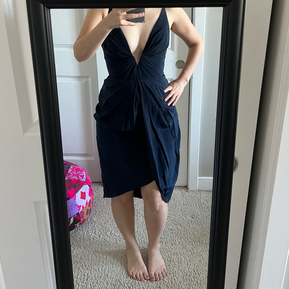 Zimmermann French Navy Silk Dress